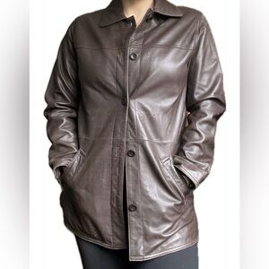 *3 for $20* Leather button down jacket